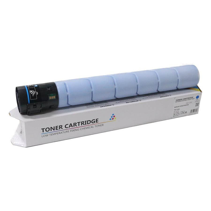 Compatible Konica Minolta TN-514C A9E8430 TN514 Toner Cartridge Cyan 26K - TonerParts