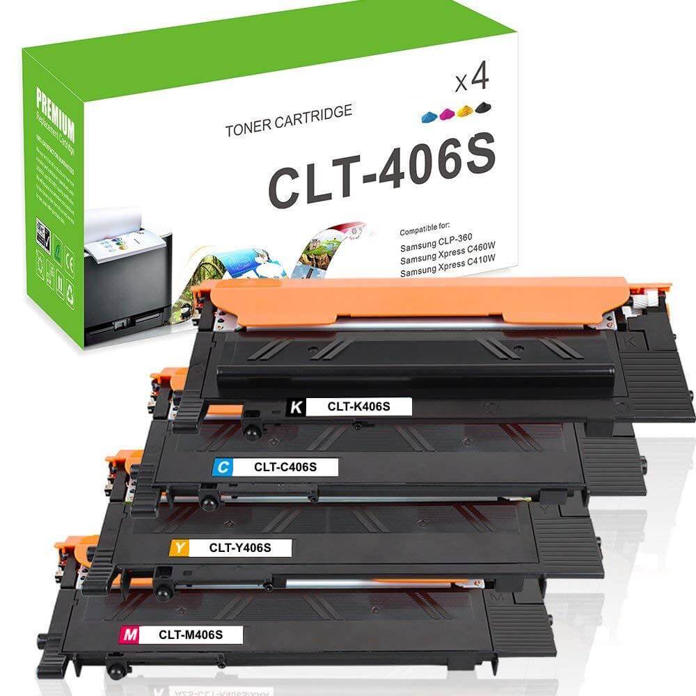 Compatible Samsung CLT-406 Toner Cartridges BCYM Value Pack - TonerParts
