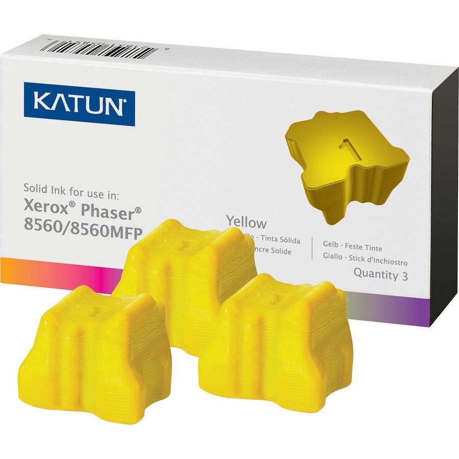 Compatible Xerox 108R00725 Solid Ink Yellow Katun 3PK 3.4K - TonerParts