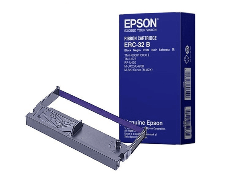 Epson ERC-32B Ribbon Cartridge - Dot Matrix - Black - 1 Pack