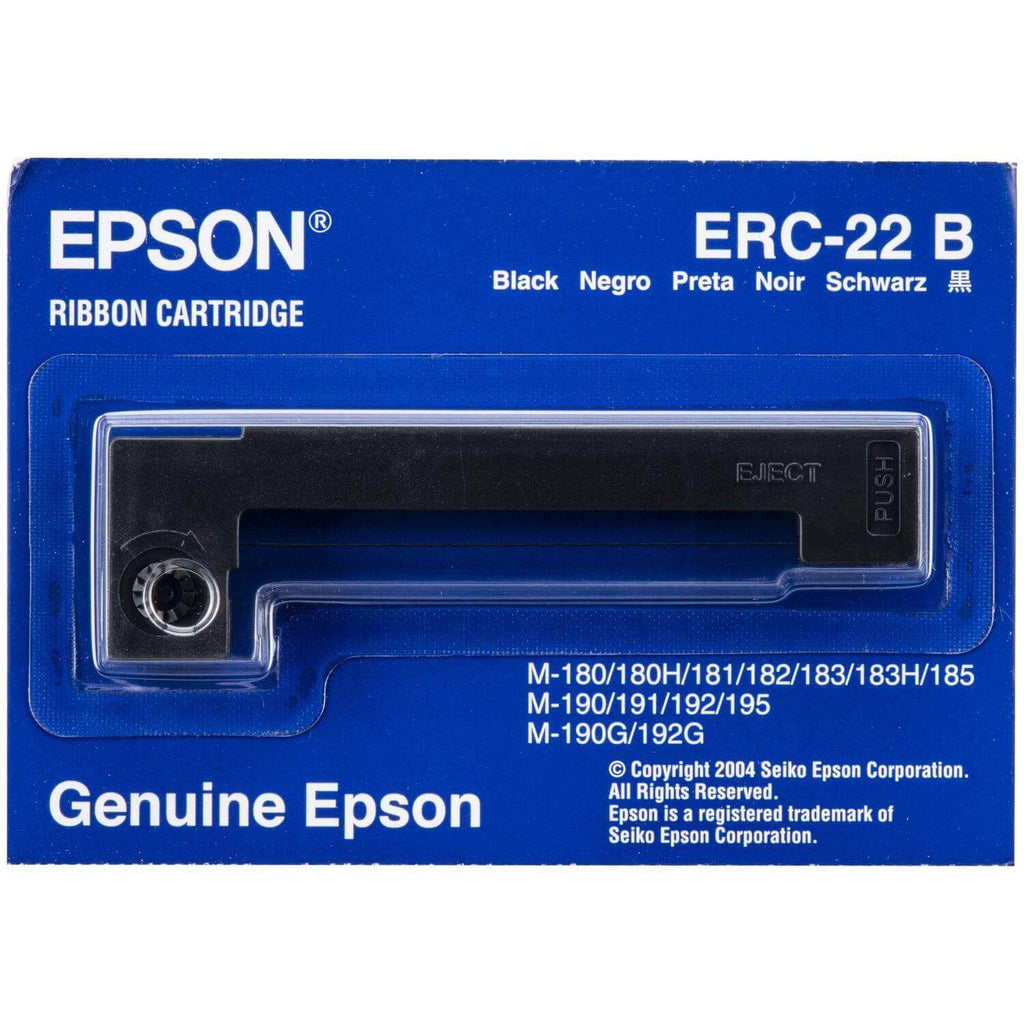 Epson ERC22B Ribbon Cartridge - Dot Matrix - Black - 1 Pack