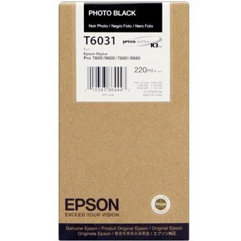 Epson T603100, T6031 OEM Ink Cartridge For Stylus Pro 7800 Photo Black - 220ml - TonerParts