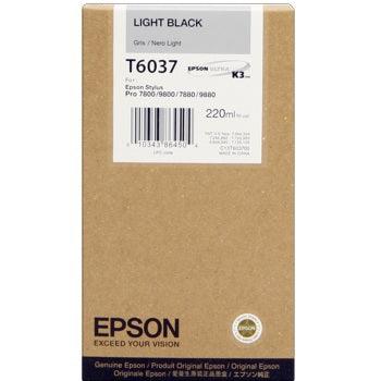 Epson T603700, T6037 OEM Ink Cartridge For Stylus Pro 7800 Light Black - 220ml - TonerParts
