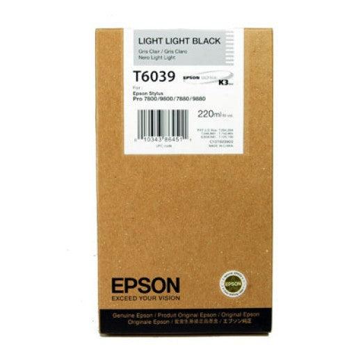 Epson T603900, T6039 OEM Ink Cartridge For Stylus Pro 7800 Light Light Black - 220ml - TonerParts
