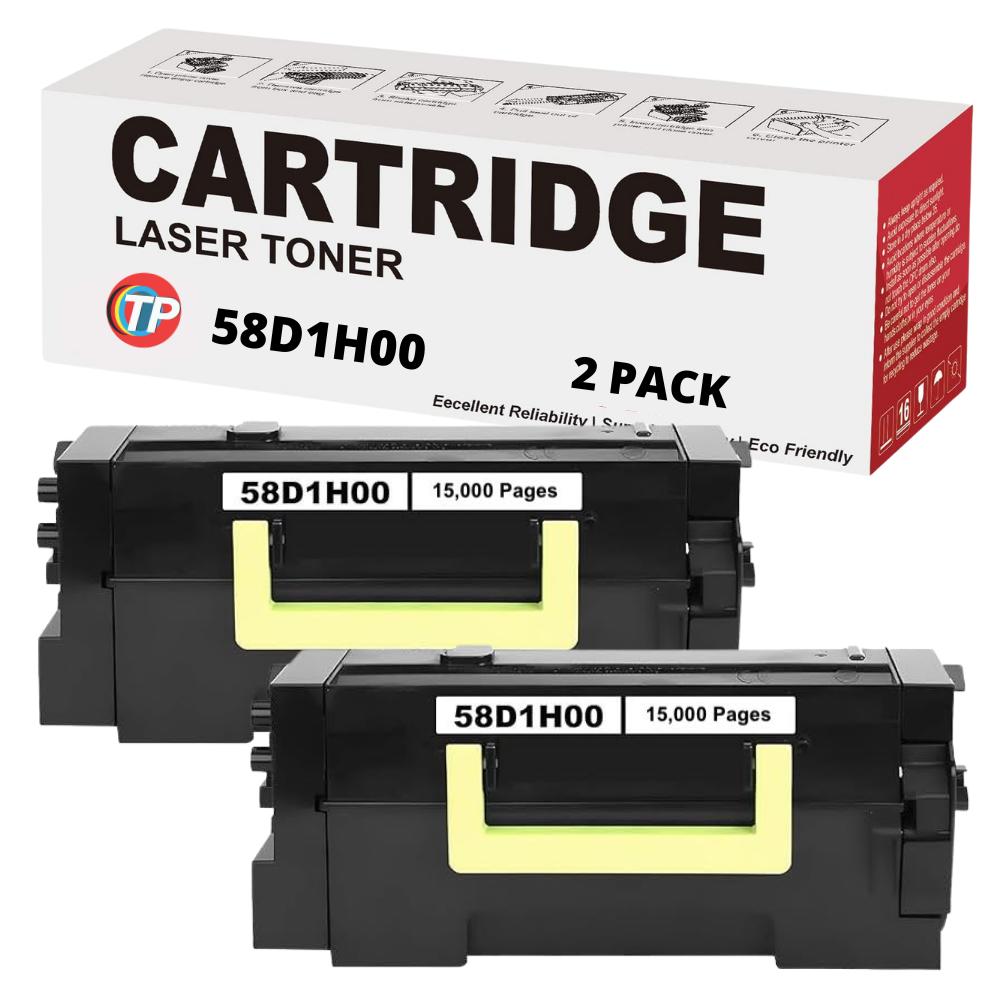 Compatible Lexmark 58D1H00 Toner For MS725, MS821, MS822, MS823, MS825, MS826 - 2Pack