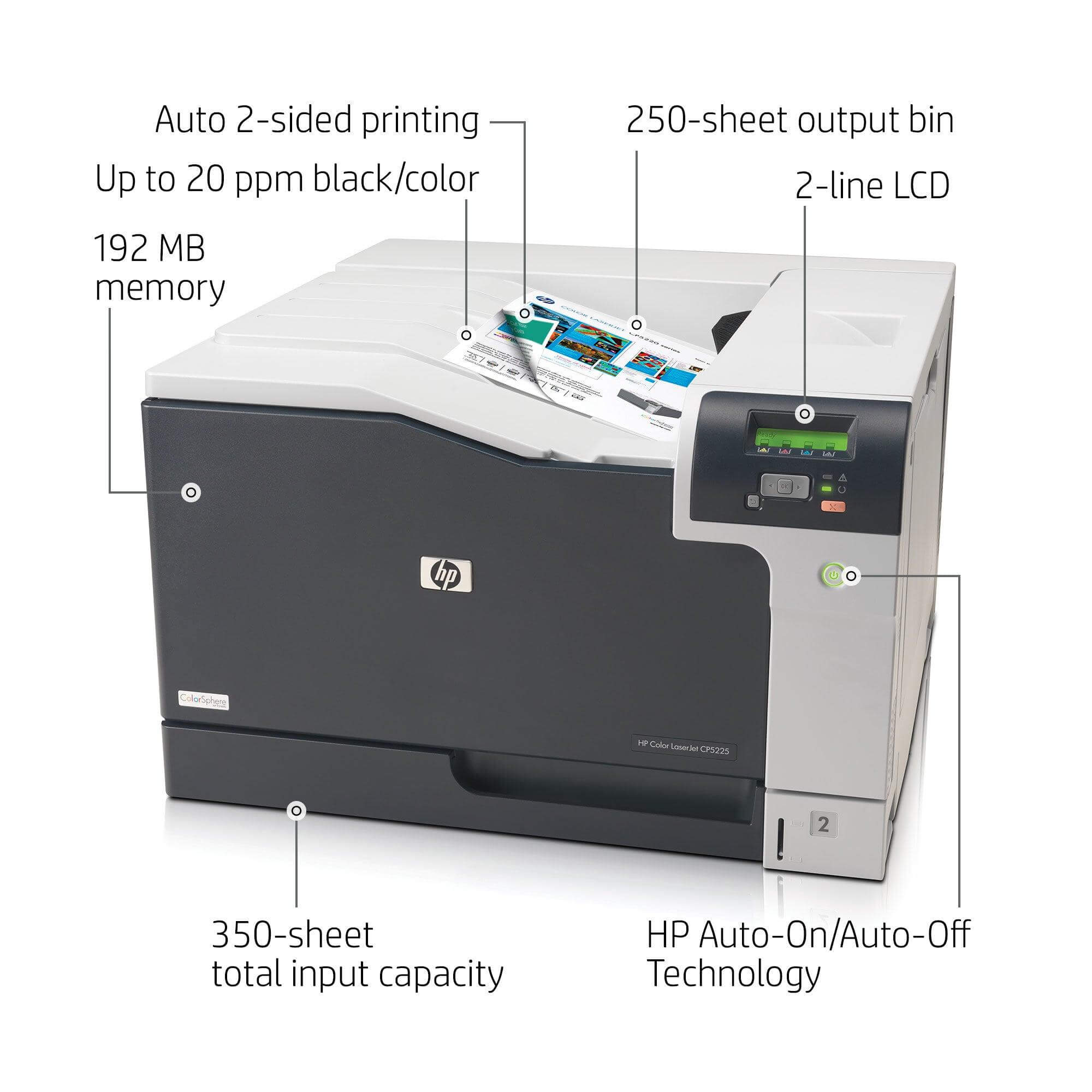 HP LaserJet CP5225dn Color Laser Printer - TonerParts