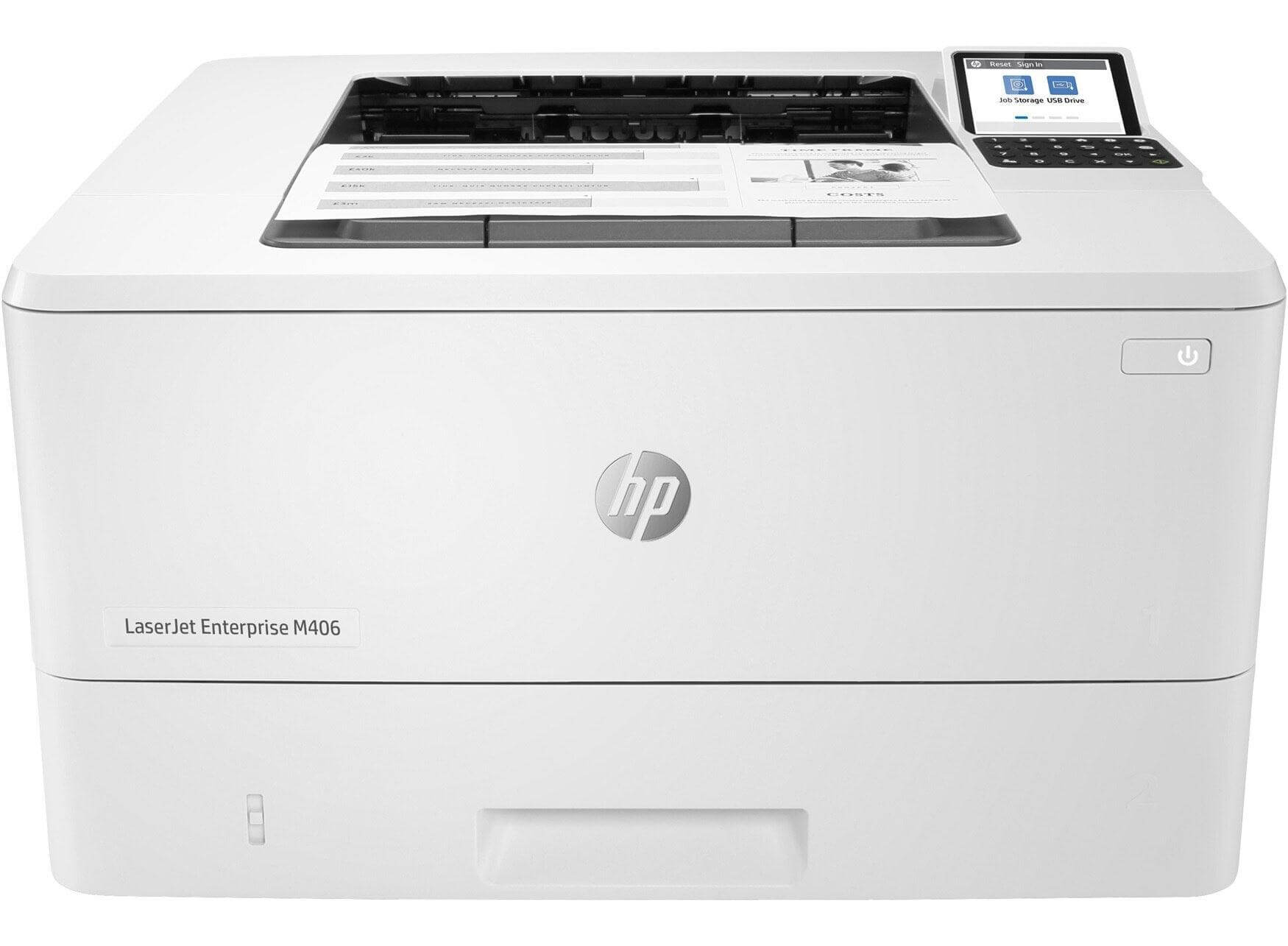 HP M406dn LaserJet Enterprise Monochrome Laser Printer Duplex Wireless - TonerParts