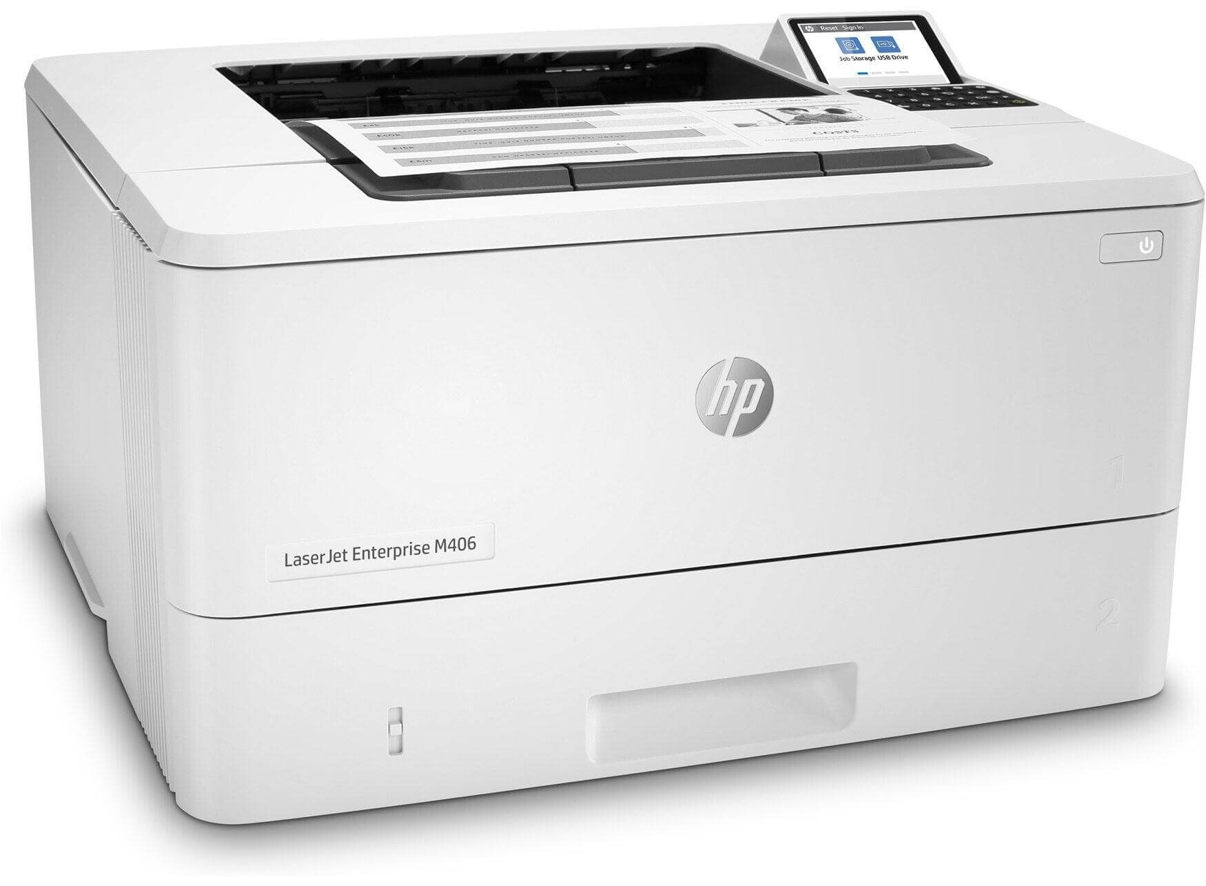 HP M406dn LaserJet Enterprise Monochrome Laser Printer Duplex Wireless - TonerParts