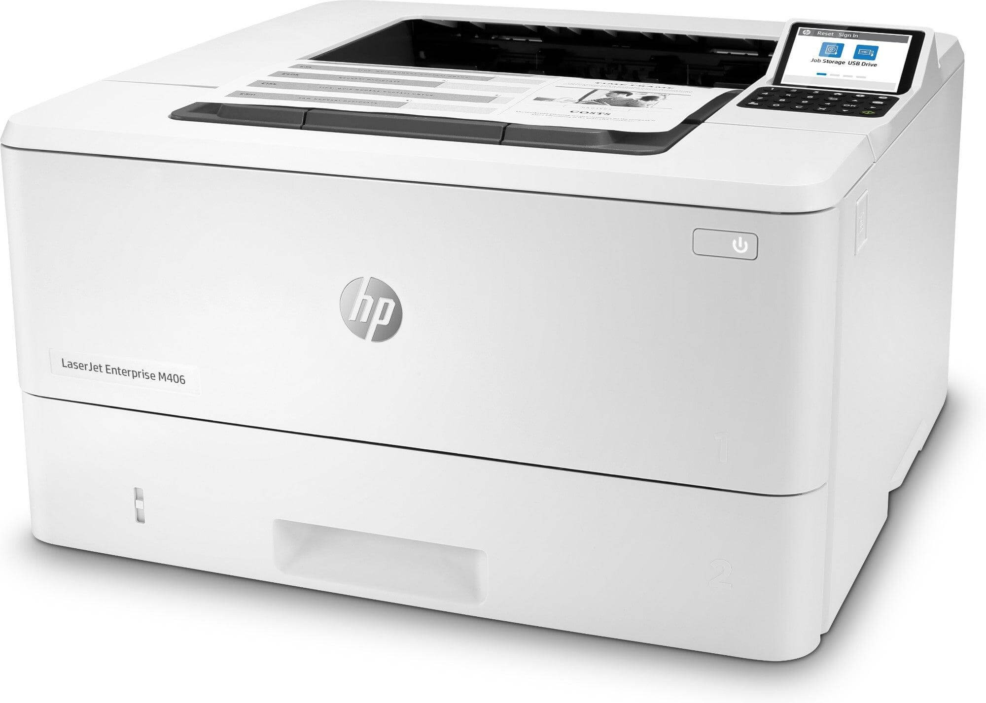 HP M406dn LaserJet Enterprise Monochrome Laser Printer Duplex Wireless - TonerParts