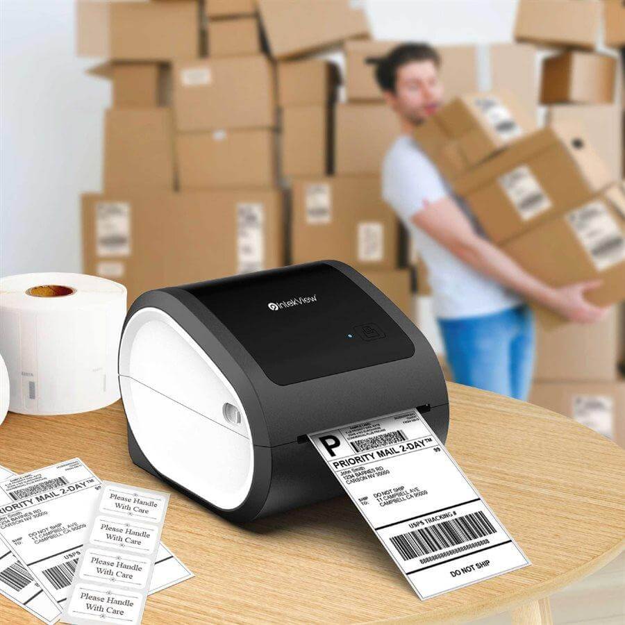 Intekview TLP100 Multi-Format Thermal Label Printer with Bluetooth - L ...