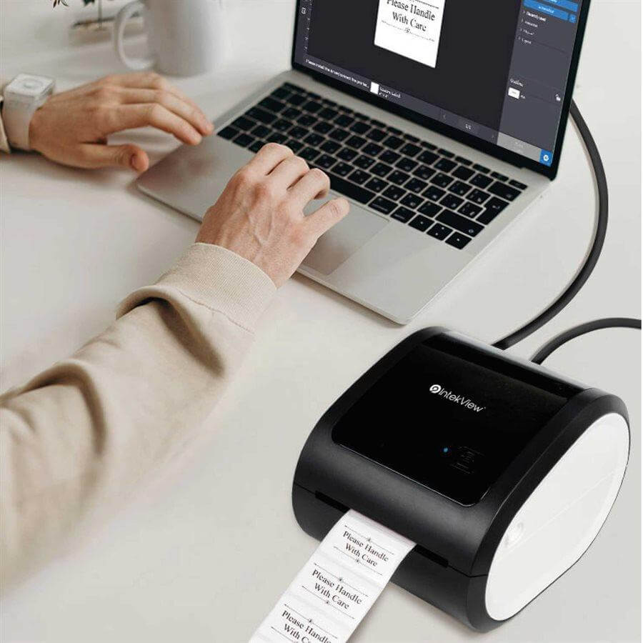 Intekview TLP100 Multi-Format Thermal Label Printer with Bluetooth - L ...