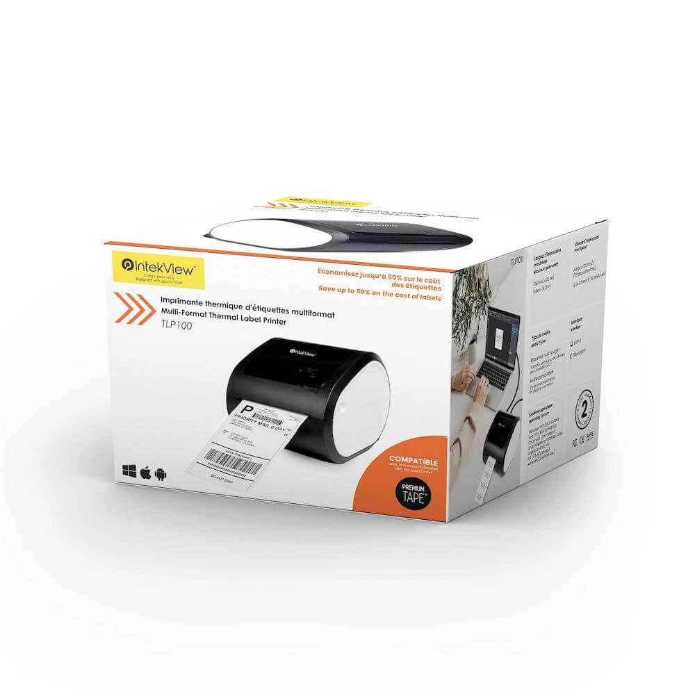 Intekview TLP100 Multi-Format Thermal Label Printer with Bluetooth - L ...