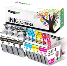 Kingjet Compatible Brother LC3013XL Ink Cartridge BCYM Value 10 Pack