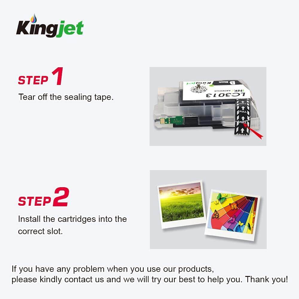 Kingjet Compatible Brother LC3013XL Ink Cartridge Black Value 5 Pack - TonerParts