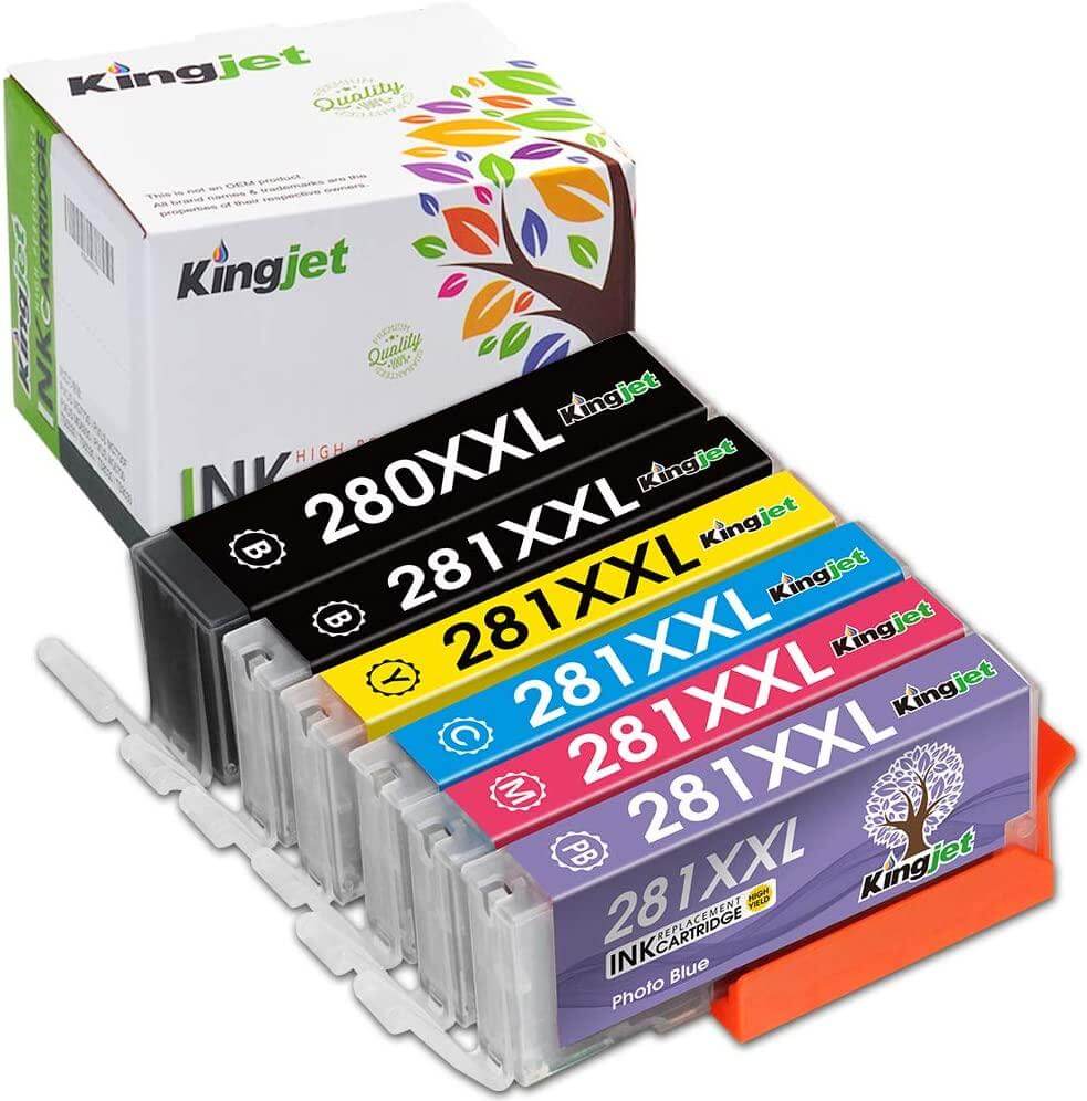 KingJet Compatible Canon PGI-280XL CLI-281XL Cartridges Value 6 Pack - TonerParts