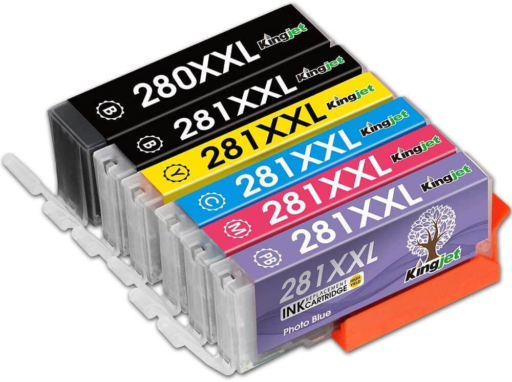 KingJet Compatible Canon PGI-280XL CLI-281XL Cartridges Value 6 Pack - TonerParts