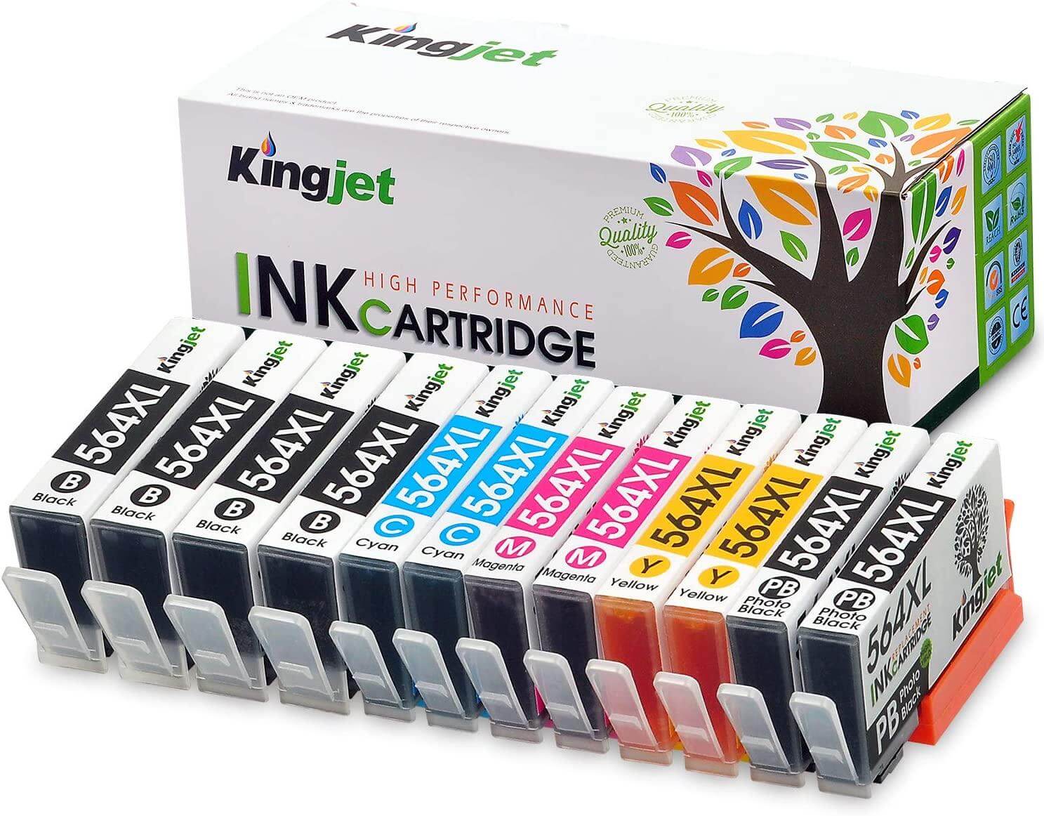 KingJet Compatible HP 564XL Ink Cartridges Value 12 Pack - TonerParts