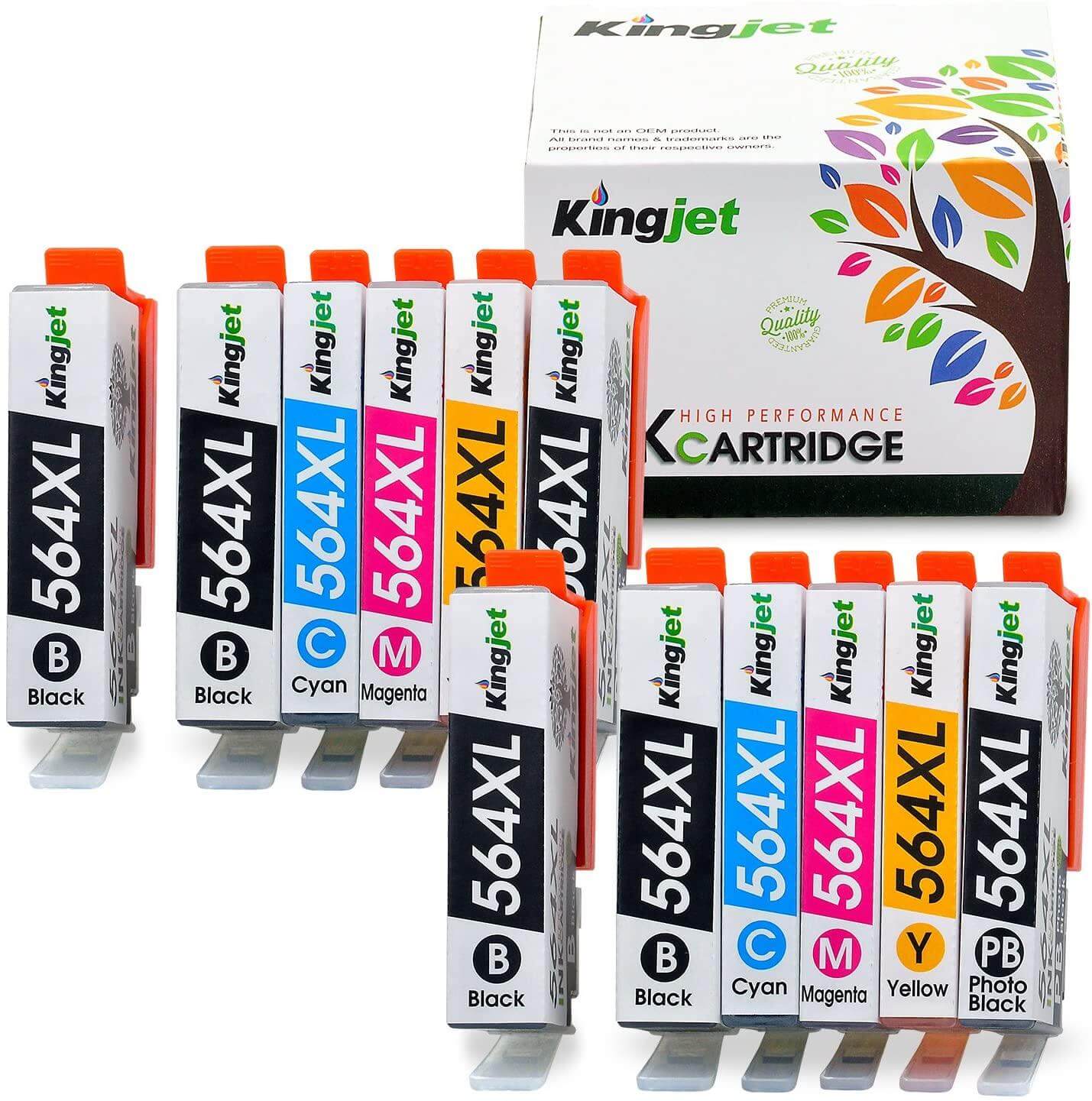 KingJet Compatible HP 564XL Ink Cartridges Value 12 Pack - TonerParts
