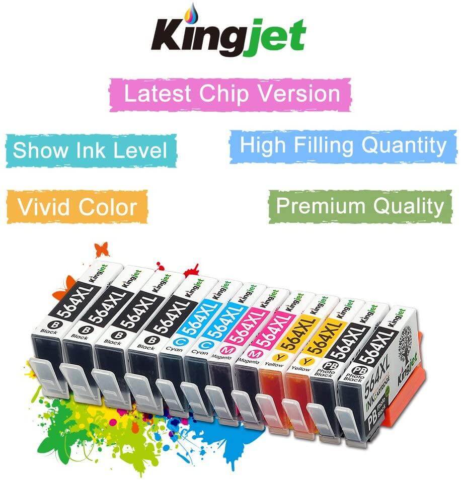 KingJet Compatible HP 564XL Ink Cartridges Value 12 Pack - TonerParts