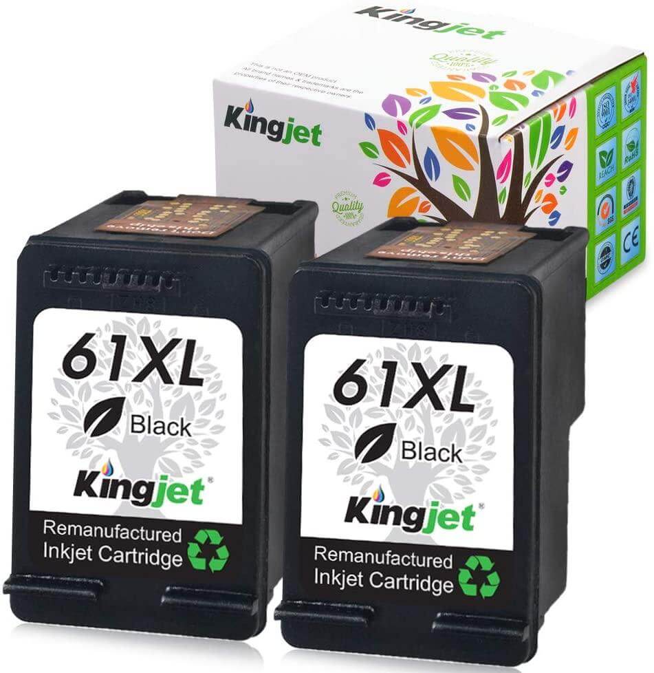KingJet Compatible HP 61XL CH563WN Ink Cartridge 2 Pack 480 Pages - TonerParts