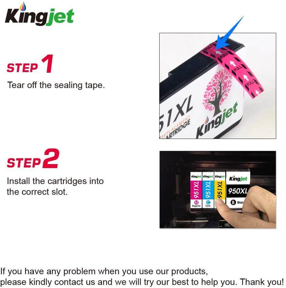 KingJet Compatible HP 950XL 951XL Ink Cartridges 10 Pack - TonerParts