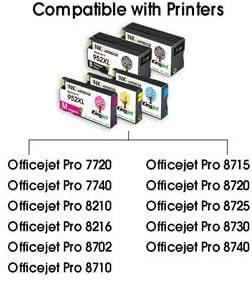 KingJet Compatible HP 952XL Ink Cartridges for 2B 1CYM Value 5 Pack - TonerParts