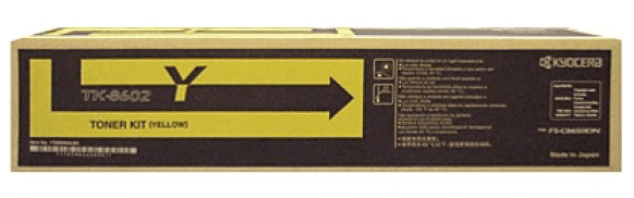 Kyocera Mita TK-8602Y, 1T02MNAUS0 OEM Toner Cartridge For FSC8650DN Yellow - 20K