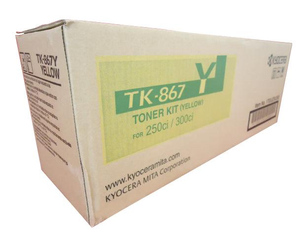 Kyocera Mita TK-867Y, 1T02JZAUS0 OEM Toner Cartridge For TASKalfa 250ci Yellow - 12K - TonerParts