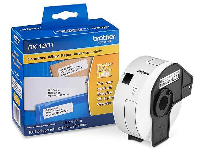 OEM Brother DK-1201 Die Cut Address Labels White Paper DK1201 (1.1