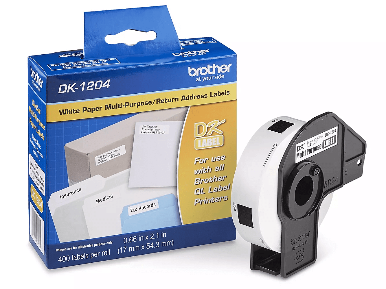 OEM Brother DK-1204 Multi-Purpose Paper Labels DK1204 (0.66