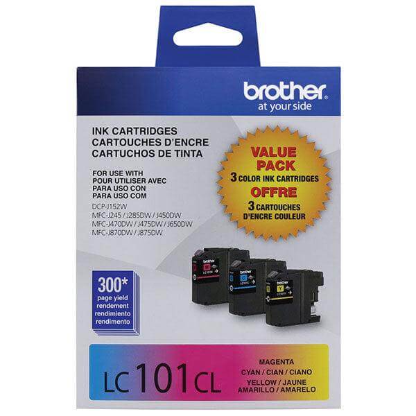 OEM Brother LC1013PKS Ink Cartridges CYM Combo Pack 300 Yield - TonerParts