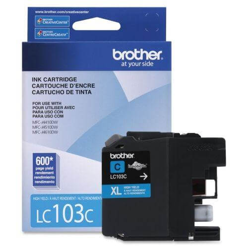 OEM Brother LC103CS Ink Cartridge Cyan 600 High Yield - TonerParts