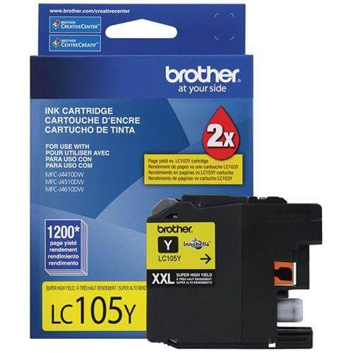 OEM Brother LC105YS Ink Cartridge Yellow 1.2K - TonerParts