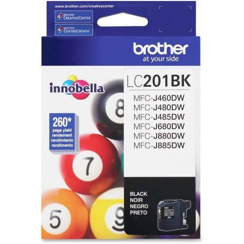 OEM Brother LC201BKS LC201 Ink Cartridge Black 260 Pages