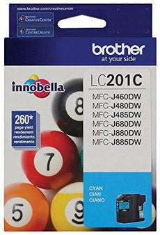 OEM Brother LC201C LC-201 Ink Cartridge Cyan 260 Yield