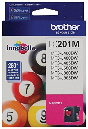 OEM Brother LC201M LC-201 Ink Cartridge Magenta 260 Yield - TonerParts