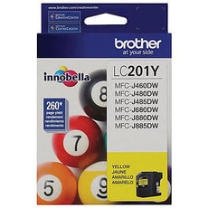 OEM Brother LC201Y LC-201 Ink Cartridge Yellow 260 Yield