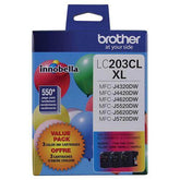 OEM Brother LC2033PKS Ink Cartridges CYM 550 Yield 3 Pack