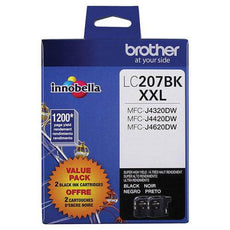 OEM Brother LC207BK Black Ink Cartridge 1.2K Dual Pack