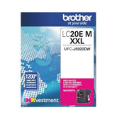 OEM Brother LC20E LC20EMS Ink Cartridge Magenta 1.2K