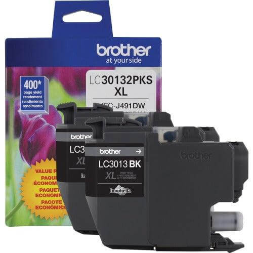 OEM Brother LC30132PKS Inkjet Ink Cartridges Black 400 Pages 2 Pack