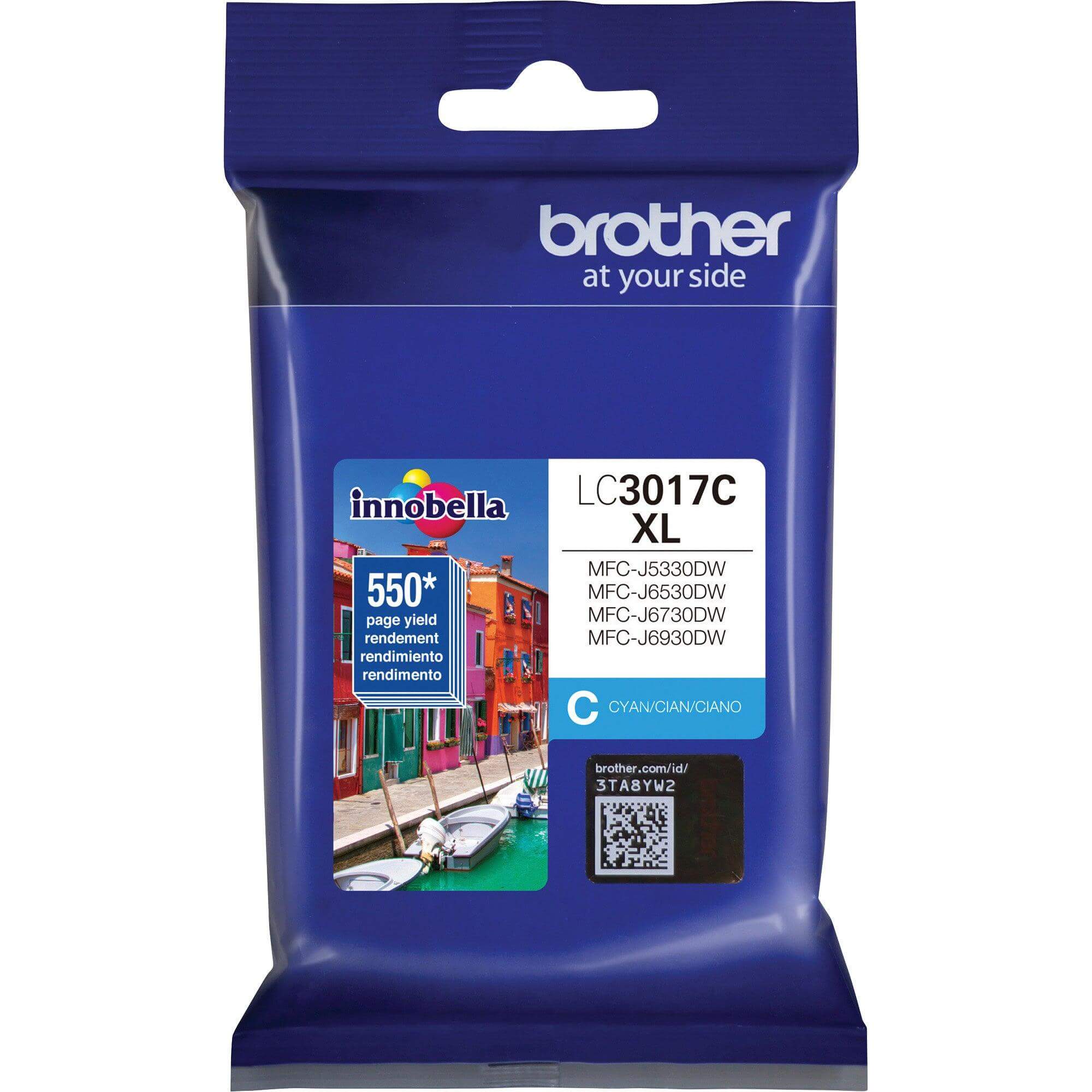 OEM Brother LC3017C Ink Cartridge 550 Pages Cyan - TonerParts