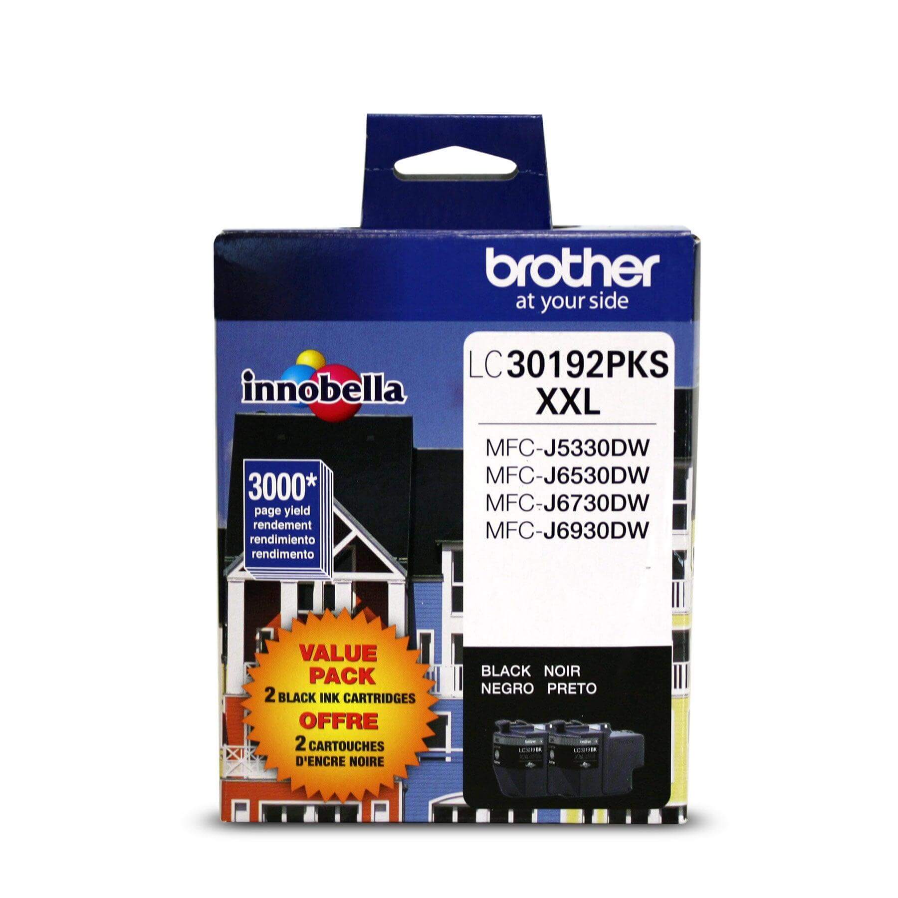 OEM Brother LC3019BK Ink Cartridge Black 3K 2 Pack - TonerParts