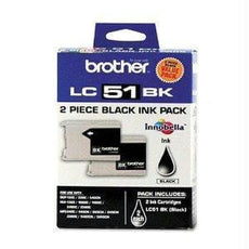 OEM Brother LC512PKS LC51BK Ink Cartridge Black 500 Yield 2 Pack