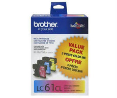 OEM Brother LC61C LC61M LC61Y Ink Cartridge CYM 3 Pack