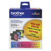 OEM Brother LC61C LC61M LC61Y Ink Cartridge CYM 3 Pack