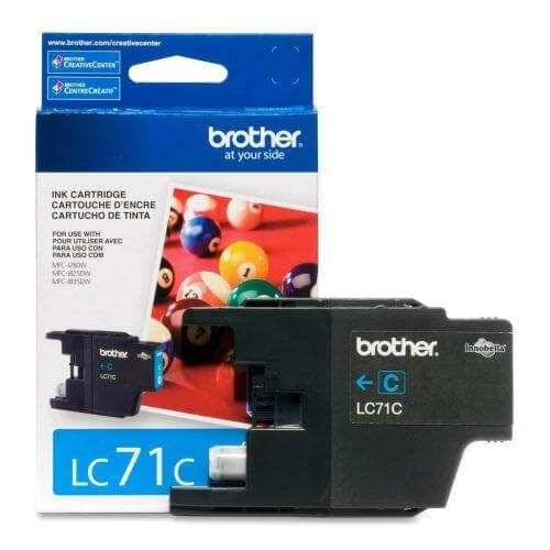 OEM Brother LC71C Ink Cartridge Cyan 300 Pages - TonerParts