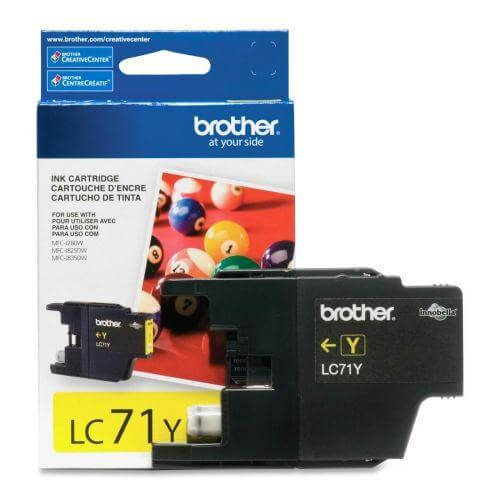 OEM Brother LC71Y Ink Cartridge Yellow 300 Pages - TonerParts