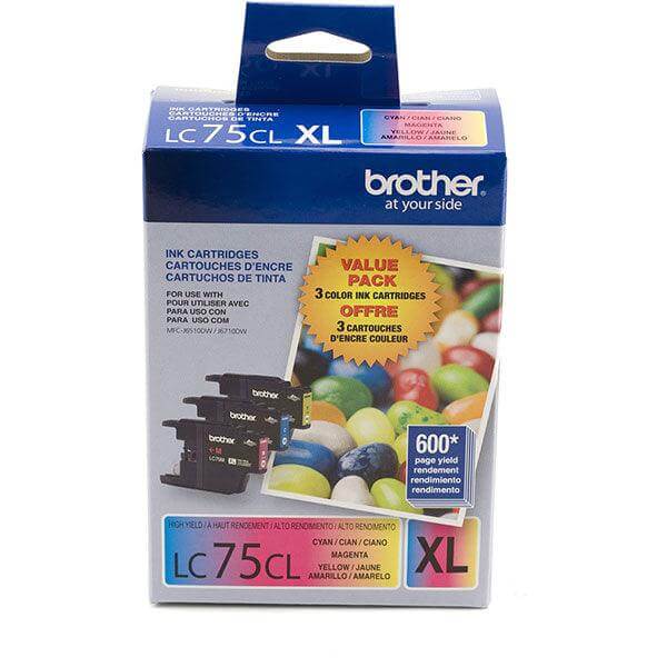 OEM Brother LC753PKS Ink Cartridges 600 Pages CYM 3 Pack - TonerParts