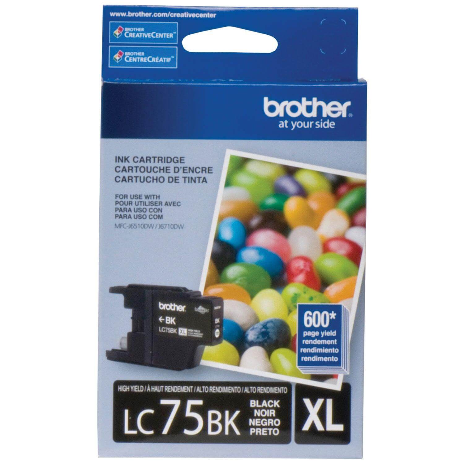 OEM Brother LC75BKS Ink Cartridge Black 600 Pages - TonerParts
